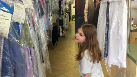Girl Visits Dry Cleaners for the First Time, Is Amazed