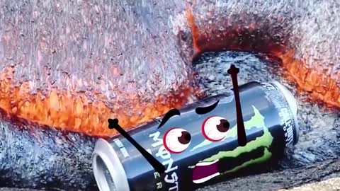 Experiment Lava VS Coca Cola, Monster