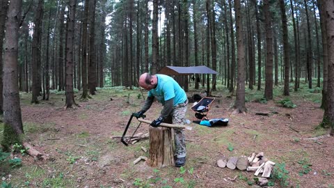 Speed lapse of using the agawa boreal folding saw