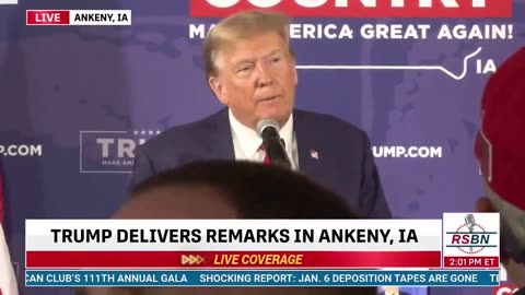 President Trump touts surprise support of BLM leader in Ankeny, Iowa