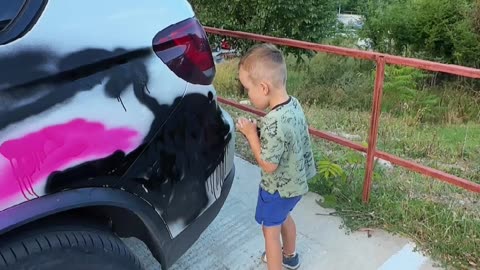 Son Take Spray Paints To Expensive Car