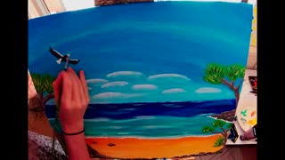 Eagle Bay Painting Timlapse with Guitar Music