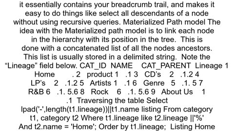 Generate breadcrumbs of categories stored in MySQL