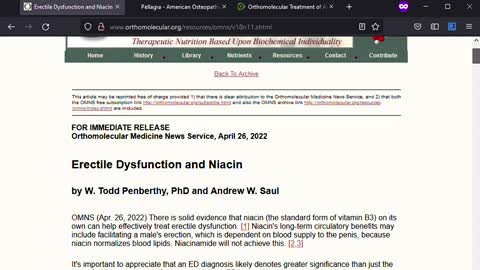 Treating Erectile Dysfunction with Niacin (Vitamin B3)