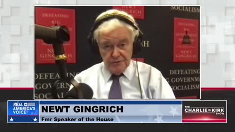 Former House Speaker Newt Gingrich joins Charlie Kirk to react to the FBI raiding Trump's house: "Their goal is to block Trump from running."