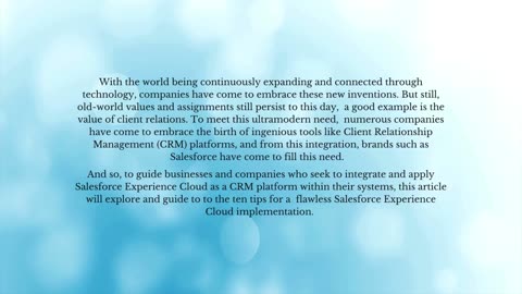 From Setup To Success: 10 Tips For A Seamless Salesforce Experience Cloud Implementation