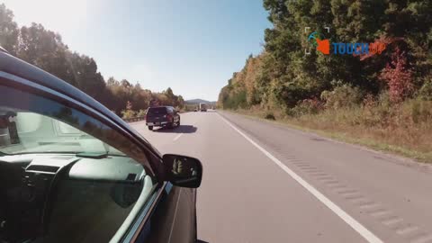 Dashcam view of a moving car on a highway [Luxury Lifestyle]