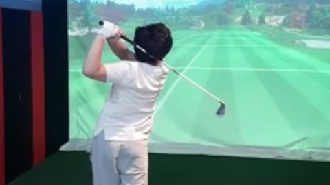 Korean Golf game. Screen Golf.