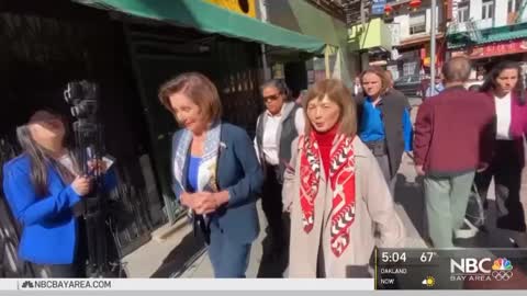 Nancy Pelosi encourages people to go to San Francisco's Chinatown.