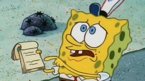 Sponge bob Delivers A Pizza To Charlie The Dog