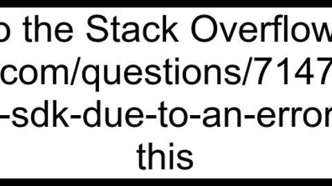 Android Studio does not install the SDK due to an error how could I solve this problem