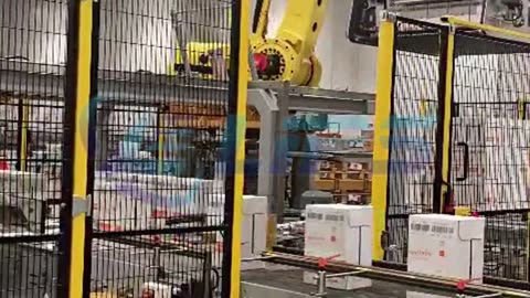 ROBOT PALLETIZER FOR CARTONS #fyp#machineryFactory#palletizer#robot#industrial#machinery#technical