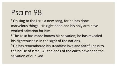 Psalm 98 Devotion