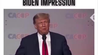 Trump does a Biden impression