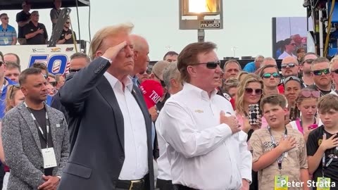 Donald Trump Visits NASCAR Coca-Cola 600 to Honor Troops
