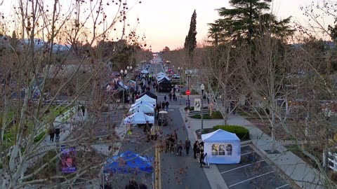 Murrieta Market Night Drone Video Footage | FREE Drone Stock Footage