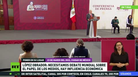López Obrador sollecita un dibattito globale sul ruolo dei media.Ha ribadito che il Messico non è una colonia di alcun paese straniero, quindi ha chiesto rispetto per la sua sovranità.