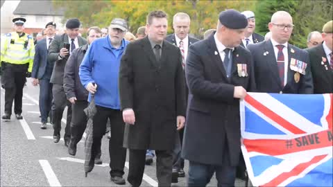 Veterans march in Newport protest