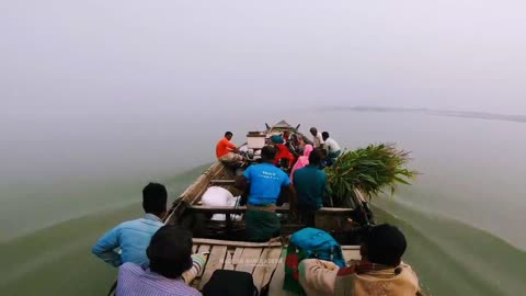 Village boat journey | Padma river winter morning