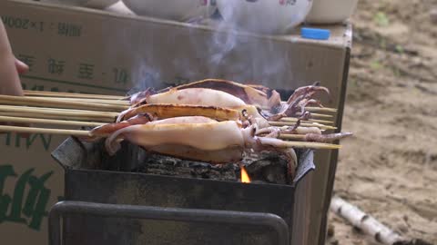 Grilled squid