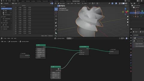 Different process of making procedural cupcakes in Blender, step five.