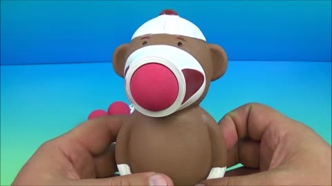 The Sock Monkey Popper Squeezable Soft Foam Shooter Toy Video Review - FunkyJunkToys