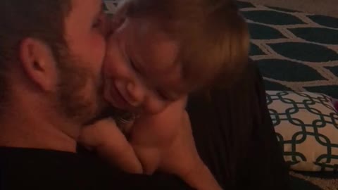 Daddy tickles baby girl so much it'll make you laugh!