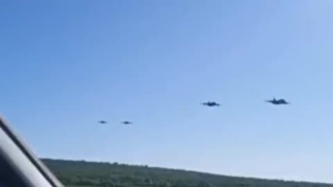 Ukraine War - Russian Su-25SM attack aircraft in the sky over Donbass