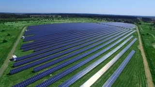 Solar Panels - Solar Cell Energy Farm - Solar Energy Stock Footage