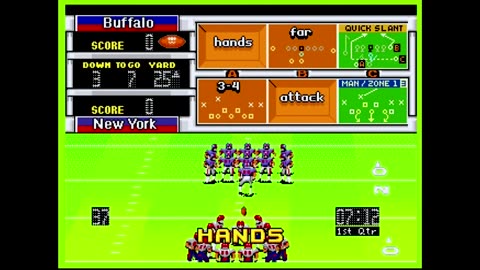 Madden92 (Sega Genesis) Buffalo vs New York Part1