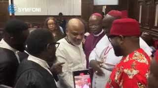 Nnamdi Kanu Appears In Court Again In Fendi Dress He Has Been Putting On Since His Arrest In 2021