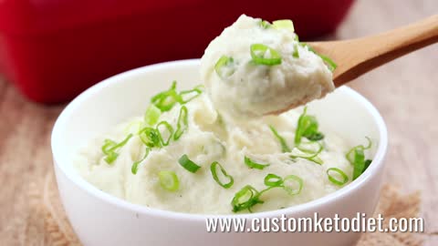 Keto Cauliflower Mash - Recipe and Nutritional Information in the Description #ketodietplan #recipe