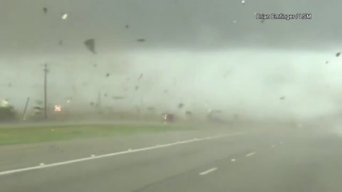 BREAKING..Tornado rips through Elgin, Texas