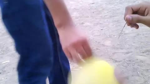 Balloon Bursting experiment by children