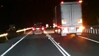 Truck Overtakes on Double White Lines