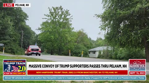 NH4TRUMP = TRUMP TRAIN | BBQ 2.0 PASSES THRU PELHAM, NH