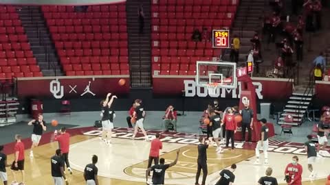 SOONERS WARM UP FEB, 27TH BEDLAM VS OKLAHOMA STATE