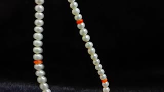 Natural turquoise roundle beads with pearl smooth beads necklace Round Beaded Promise gift