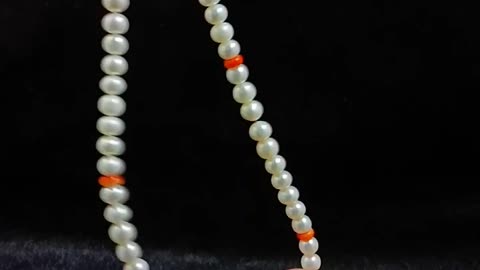 Natural turquoise roundle beads with pearl smooth beads necklace Round Beaded Promise gift