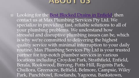 Best Blocked Drains in Enfield