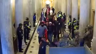 New J6 Tape: Police Stand By As Protestors Walk Around Capitol