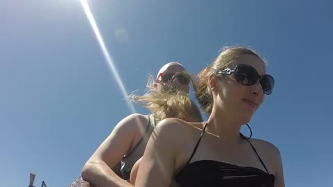 Woman Tries to play it cool, But gets a face full of water (GoPro)