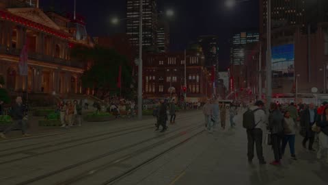 vlog Walking Tour of Sydney Australia - George Street Rush