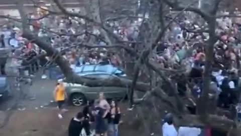 College students throw massive block party, fight with police before SWAT team is called in