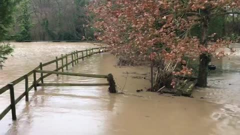 Extreme flooding in Staffordshire completely devastates this garden