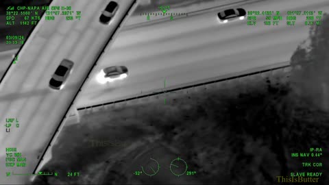 CHP pilot lands helicopter to assist in arresting a stolen vehicle suspect after pursuit in Solano