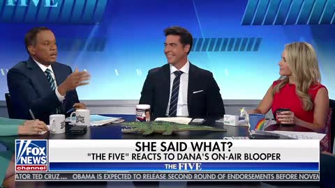 Dana Perino is teased by 'The Five' co-hosts over her on-air slip-up