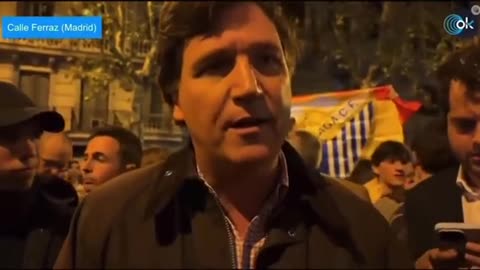 Tucker shows up to protests over Socialist leaders in Spain with powerful message..!!