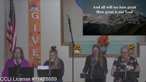Moose Creek Baptist Church Sing “How Great is our God” During Service 11-20-2022