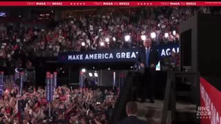 President Trump entry at the RNC 2nd Night
